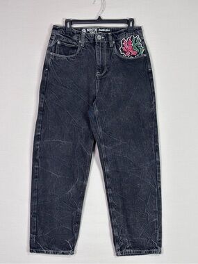 Ninth Hall Ambush Jeans Mens 30 Embroidered Snake Eagle Streetwear